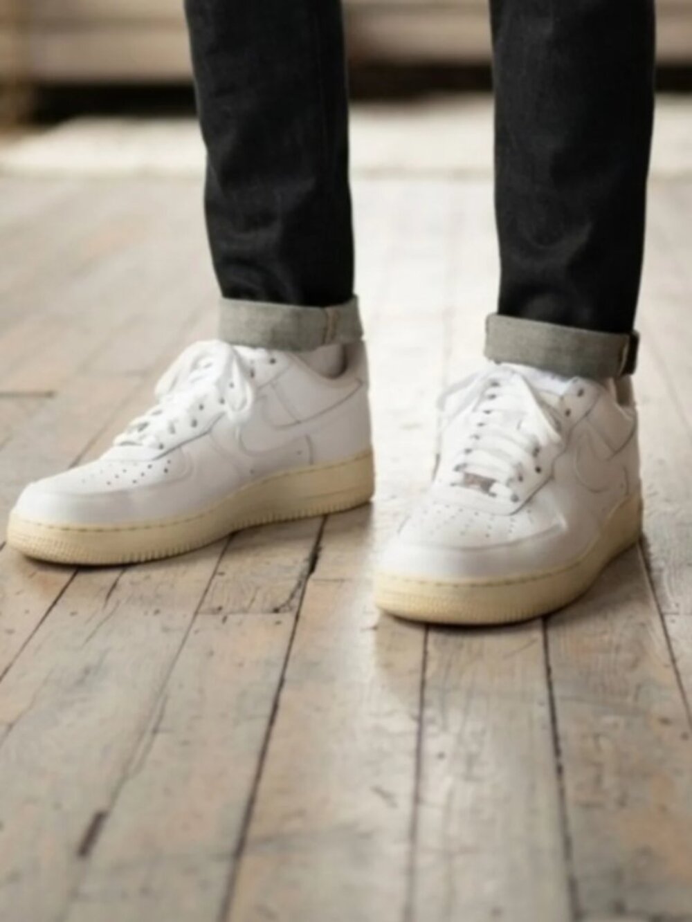 Nike AirForce 1 Low '07 Triple White Leather Sneakers Size 10.5